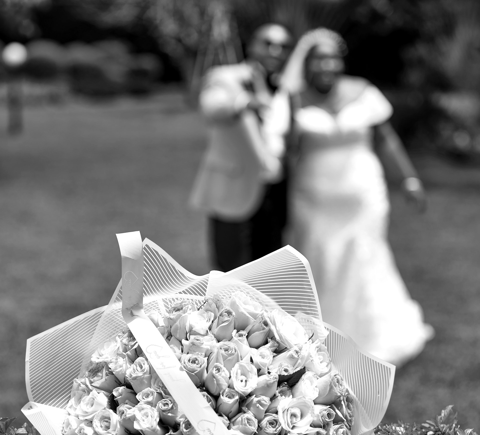 Bouquet of flowers at a Kenyan wedding celebration