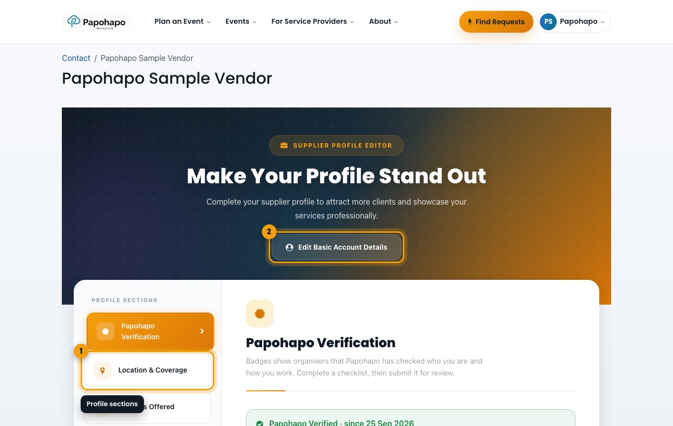 The profile editor.