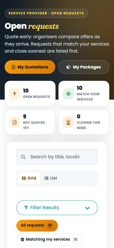 Open requests on a phone