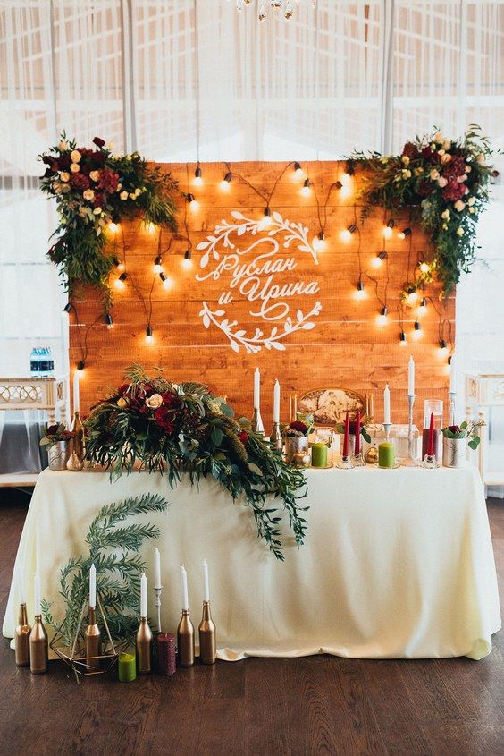 Bridal table backdrop